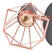 VidaXL Wandlamp e14 zwart en koper 2 st - thumbnail
