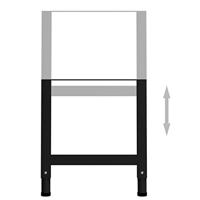 Werkbankframes verstelbaar 2 st 55x(69-95,5) cm metaal zwart - thumbnail