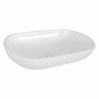 Opbouw Waskom Differnz Ovalo 54x34x12 cm Polybeton Wit - thumbnail