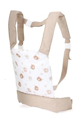 Poppen Draagzak Ergo - Beertjes Beige Poppen Draagzak Ergo - Beertjes Beige