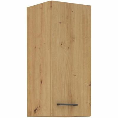 Mobile alto - MODENA - 30 cm - Rovere artigianale e nero opaco - CUISINIER