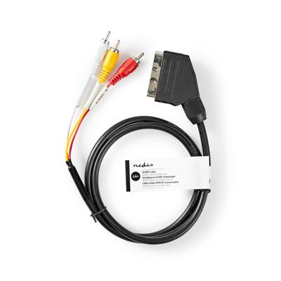 Nedis SCART-Kabel | SCART Male naar 3x RCA Male | 2 m | 30 stuks - CVGT31130BK20 CVGT31130BK20