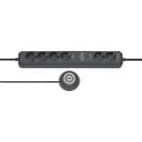 Brennenstuhl Eco-Line stekkerdoos Comfort Switch Plus EL CSP 24 6-voudig antraciet 1,5m H05VV-F 3G1,5 2 permanent, 4 schakelbaar externe - thumbnail