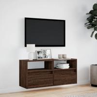 Tv-wandmeubel met LED-verlichting 100x31x45 cm bruin eikenkleur - thumbnail