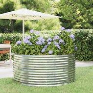Plantenbak 140x140x68 cm gegalvaniseerd staal zilverkleurig - thumbnail
