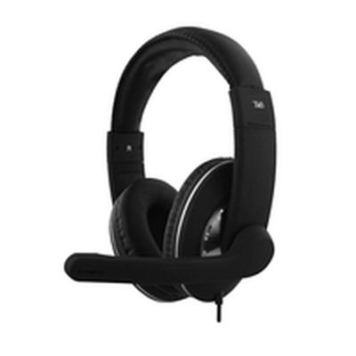 T'nB - Bedrade microfoonhoofdtelefoon, USB-A-aansluiting, Omnidirectionele microfoon, ideaal voor telewerken en videoconferenties - Zwart