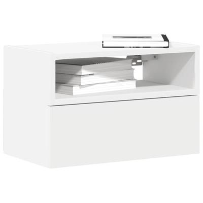Nachtkastjes 2 st wandgemonteerd 45x26x28,5 cm wit