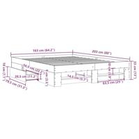 Bedframe zonder matras 160x200 cm spaanplaat betongrijs - thumbnail