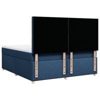 Boxspring met matras stof blauw 180x200 cm - thumbnail
