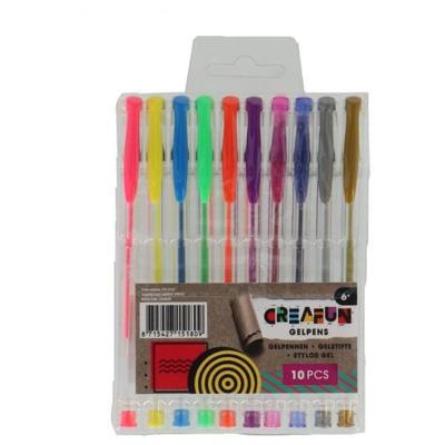 Creafun Gelpennen Neon Glitter Metallic 10 Stuks