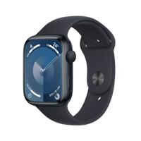 Apple Watch Series 9 (GPS 45 mm) Smartwatch - Kast van middernacht aluminium - Middernacht sportbandje M/L. Conditie bijhouden, Saturatie-app en Ecg-app, Always-on Retina-display, waterbestendig - thumbnail