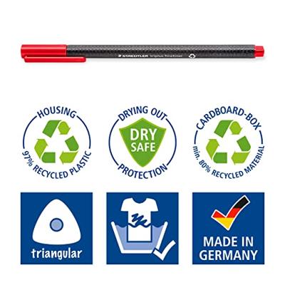Staedtler Triplus fineliner eco, doosje van 10 stuks, assorti Staedtler Triplus fineliner eco, doosje van 10 stuks, assorti