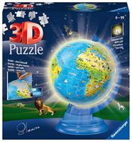 Ravensburger 3D Puzzel XXL Kinderglobe (Engels) Night Edition - 180 stukjes - thumbnail