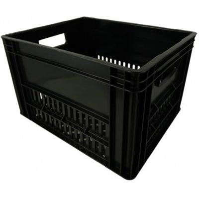 Kunststof Fietskrat 40 Liter voor Voordrager - Zwart
