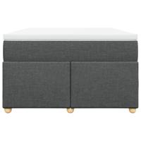 Boxspring met matras stof donkergrijs 120x200 cm - thumbnail