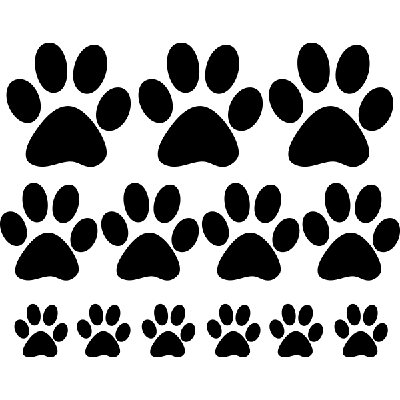 Stickervel met kattenpootjes