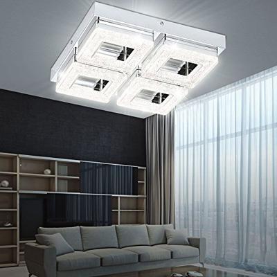 Eglo Led plafondlampFradelo 3000K - 4x4w - 28cm chroom met kristal - 95657