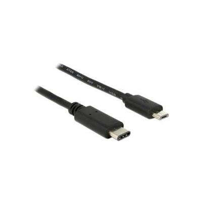 Delock 83333 Kabel USB Type-C 2.0 male > USB 2.0 Type Micro-B male 0,5 m zwart Delock 83333 Kabel USB Type-C 2.0 male > USB 2.0 Type Micro-B male 0,5 m zwart