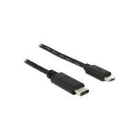 Delock 83333 Kabel USB Type-C 2.0 male > USB 2.0 Type Micro-B male 0,5 m zwart - thumbnail