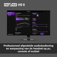 Sony inzone h9 ii over-ear gaming headset (zwart, pc, playstation 5, 2.4ghz, bluetooth) - thumbnail