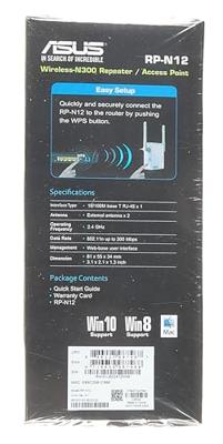 Access point Repeater Asus 90IG01X0-BO2100 N300 10 / 100 Mbps 2 x 2 dBi Wit Zwart