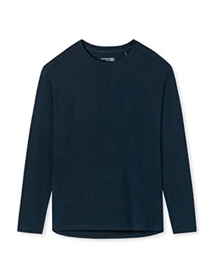 Los pyjamashirt lange mouw - Mix & Relax - Katoenen pyjamashirt donkerblauw