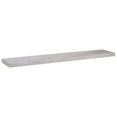 Wandschappen zwevend 2 st 120x23,5x3,8 cm MDF betongrijs