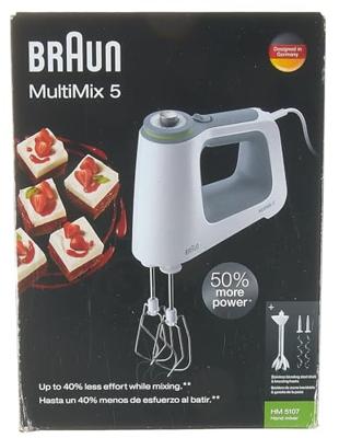 Braun HM5107WH MultiMix 5 Handmixer 750W Wit/Grijs - thumbnail