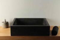 Naturstein Hartstein Waschbecken Handwaschbecken 60 cm BE-008zk - thumbnail