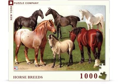 New York Puzzle Company Paardenrassen - 1000 stukjes