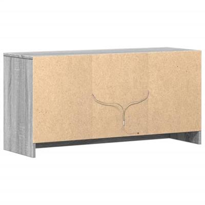 Tv-meubel met LED 100x34x50 cm bewerkt hout grijs sonoma eiken