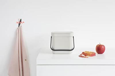 Brabantia Sort & Go afvalemmer 6 liter light grey - thumbnail