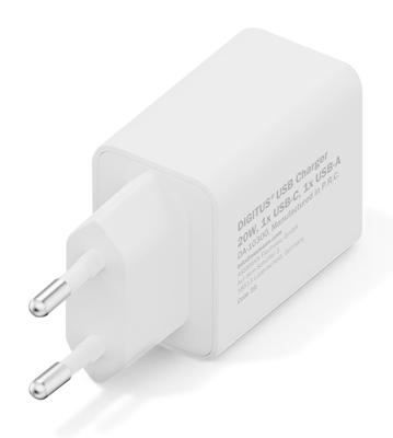 Digitus DA-10300 USB-oplader 20 W 1x USB-A, 1x USB-C Wit