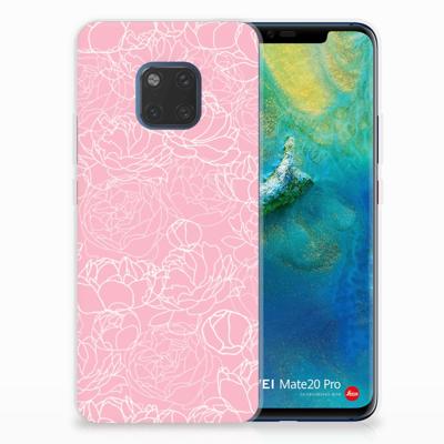 Huawei Mate 20 Pro | TPU Case | White Flowers