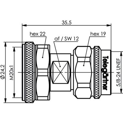 Telegärtner 100024211 100024211 N-adapter N-stekker - 4,3-10-stekker 1 stuk(s)