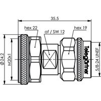 Telegärtner 100024211 100024211 N-adapter N-stekker - 4,3-10-stekker 1 stuk(s) - thumbnail