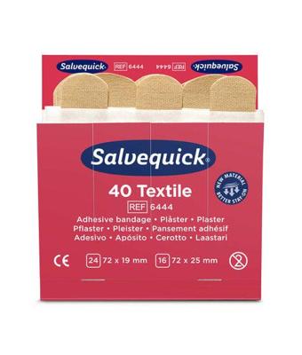 Salvequick 6444 navulling 40 textiel pleisters - 6 stuks