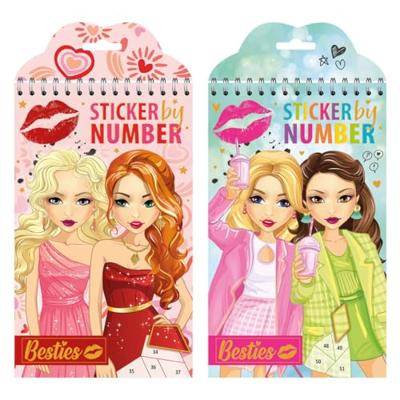Besties stickeren op nummeren, 18dlg.