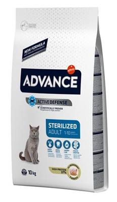 Advance Cat Adult Sterilized Kattenvoer voor volwassenen, gesteriliseerd met kalkoen, 10 kg