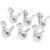 Fender locking tuners chroom met vintage buttons (set van 6)