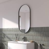 Ben Vita ovale spiegel 50x100 cm Mat Zwart - thumbnail