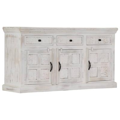 vidaXL Dressoir 140x40x74 cm massief mangohout wit vidaXL Dressoir 140x40x74 cm massief mangohout wit