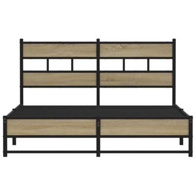 Bedframe zonder matras metaal sonoma eikenkleurig 140x200 cm Bedframe zonder matras metaal sonoma eikenkleurig 140x200 cm