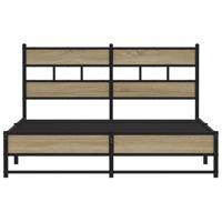 Bedframe zonder matras metaal sonoma eikenkleurig 140x200 cm - thumbnail