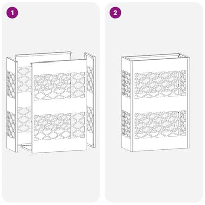 VidaXL Paraplu standaard zwart 28 x 12 x 41 cm staal VidaXL Paraplu standaard zwart 28 x 12 x 41 cm staal