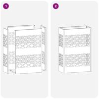 VidaXL Paraplu standaard zwart 28 x 12 x 41 cm staal - thumbnail
