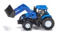 Siku New Holland tractor met voorlader blauw (1355) - thumbnail