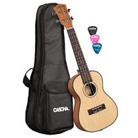 Cascha HH 2151L linkshandige solid top concert ukelele set - thumbnail