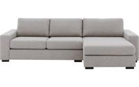 Goossens Hoekbank Lucca Met Chaise Longue grijs, stof, 2,5-zits, stijlvol landelijk met chaise longue rechts - thumbnail