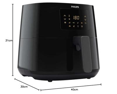 Philips HD9280/70 Essential Airfryer XL Airfryer Zwart - thumbnail